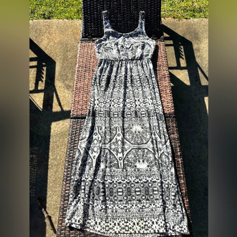 Sonoma Patterned Sleeveless Maxi Dress